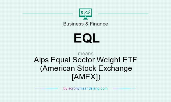 What does EQL mean? It stands for Alps Equal Sector Weight ETF (American Stock Exchange [AMEX])