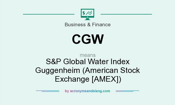 What does CGW mean? It stands for S&P Global Water Index Guggenheim (American Stock Exchange [AMEX])