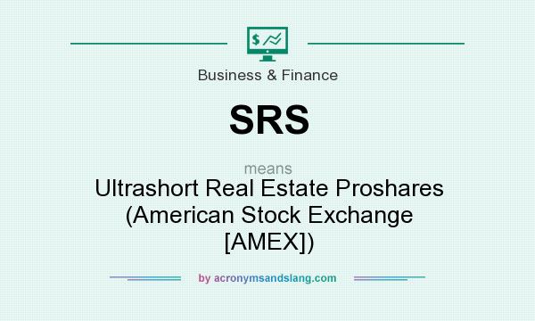 What does SRS mean? It stands for Ultrashort Real Estate Proshares (American Stock Exchange [AMEX])