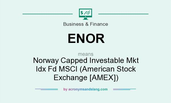 What does ENOR mean? It stands for Norway Capped Investable Mkt Idx Fd MSCI (American Stock Exchange [AMEX])