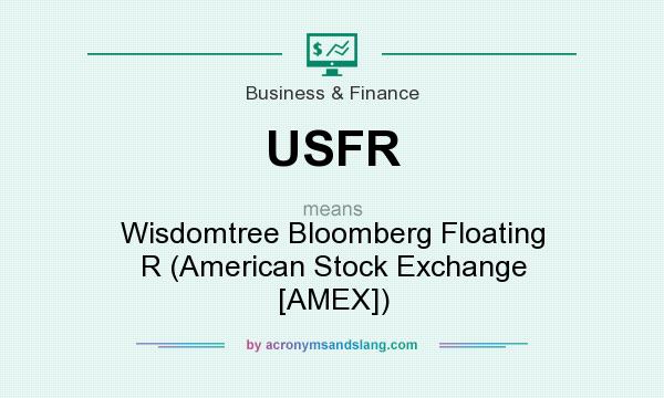 What does USFR mean? It stands for Wisdomtree Bloomberg Floating R (American Stock Exchange [AMEX])