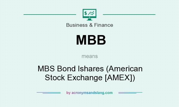 What does MBB mean? It stands for MBS Bond Ishares (American Stock Exchange [AMEX])
