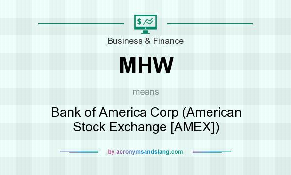 What does MHW mean? It stands for Bank of America Corp (American Stock Exchange [AMEX])