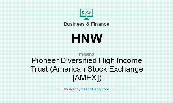 What does HNW mean? It stands for Pioneer Diversified High Income Trust (American Stock Exchange [AMEX])