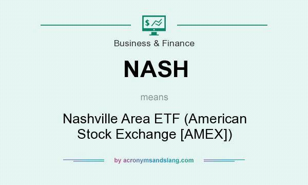 What does NASH mean? It stands for Nashville Area ETF (American Stock Exchange [AMEX])