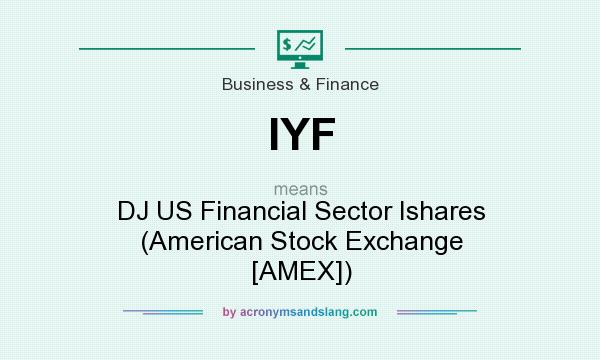 What does IYF mean? It stands for DJ US Financial Sector Ishares (American Stock Exchange [AMEX])