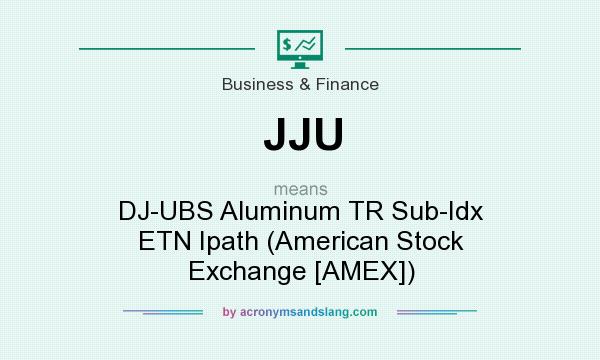 What does JJU mean? It stands for DJ-UBS Aluminum TR Sub-Idx ETN Ipath (American Stock Exchange [AMEX])