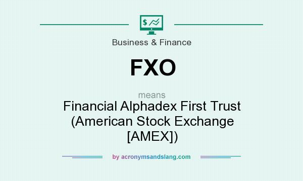 What does FXO mean? It stands for Financial Alphadex First Trust (American Stock Exchange [AMEX])