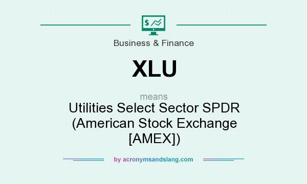 What does XLU mean? It stands for Utilities Select Sector SPDR (American Stock Exchange [AMEX])