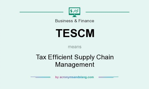 What does TESCM mean? It stands for Tax Efficient Supply Chain Management