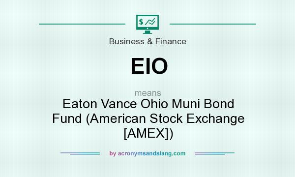 What does EIO mean? It stands for Eaton Vance Ohio Muni Bond Fund (American Stock Exchange [AMEX])