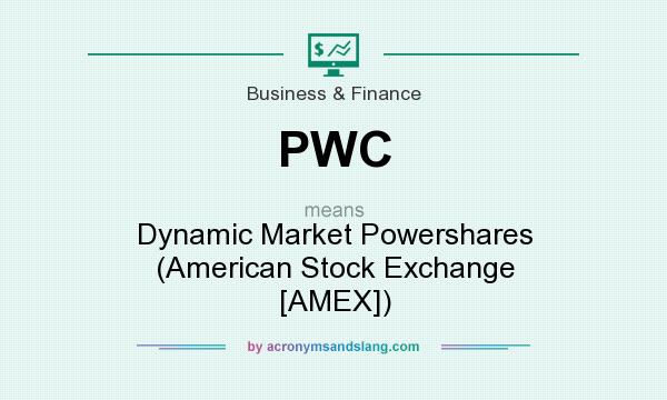 What does PWC mean? It stands for Dynamic Market Powershares (American Stock Exchange [AMEX])