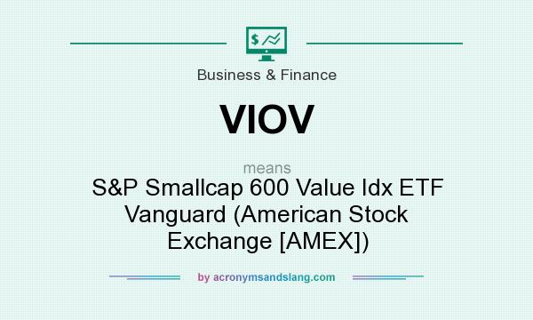 What does VIOV mean? It stands for S&P Smallcap 600 Value Idx ETF Vanguard (American Stock Exchange [AMEX])
