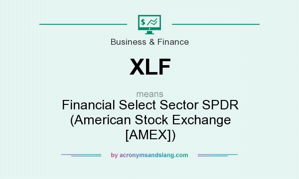 What does XLF mean? It stands for Financial Select Sector SPDR (American Stock Exchange [AMEX])
