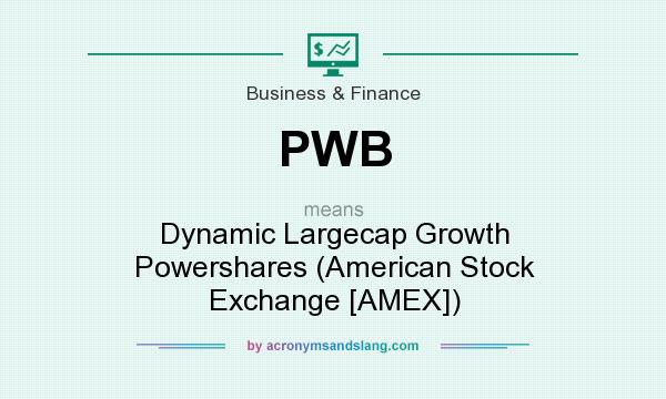 What does PWB mean? It stands for Dynamic Largecap Growth Powershares (American Stock Exchange [AMEX])