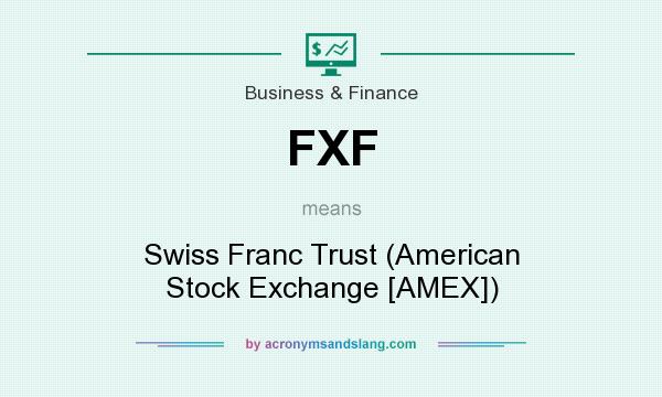 What does FXF mean? It stands for Swiss Franc Trust (American Stock Exchange [AMEX])