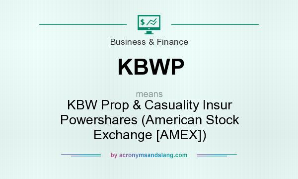 What does KBWP mean? It stands for KBW Prop & Casuality Insur Powershares (American Stock Exchange [AMEX])