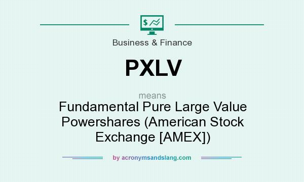 What does PXLV mean? It stands for Fundamental Pure Large Value Powershares (American Stock Exchange [AMEX])