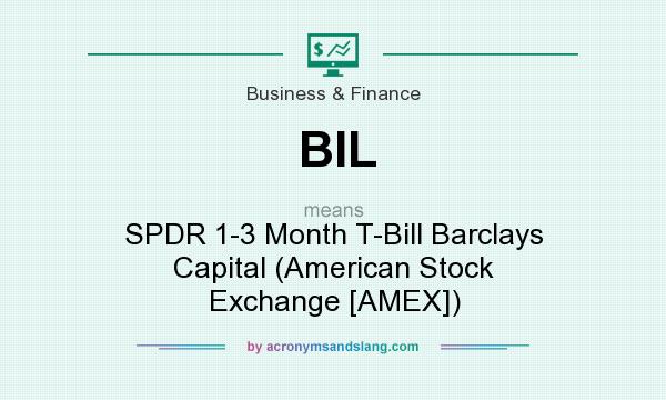 What does BIL mean? It stands for SPDR 1-3 Month T-Bill Barclays Capital (American Stock Exchange [AMEX])