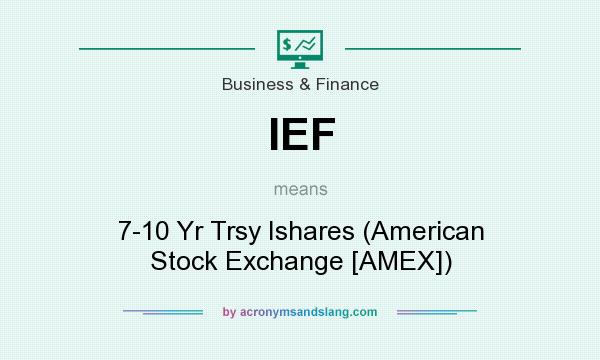 What does IEF mean? It stands for 7-10 Yr Trsy Ishares (American Stock Exchange [AMEX])