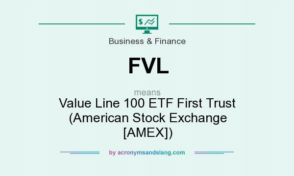 What does FVL mean? It stands for Value Line 100 ETF First Trust (American Stock Exchange [AMEX])