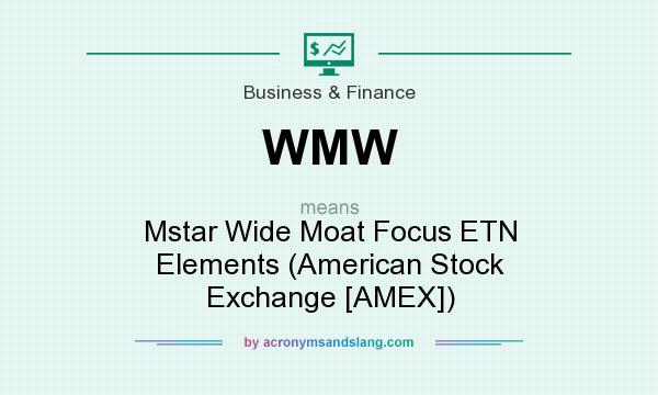 What does WMW mean? It stands for Mstar Wide Moat Focus ETN Elements (American Stock Exchange [AMEX])