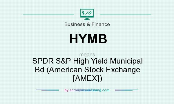 What does HYMB mean? It stands for SPDR S&P High Yield Municipal Bd (American Stock Exchange [AMEX])
