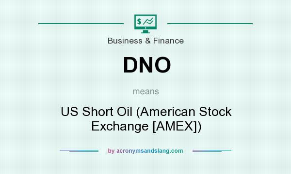What does DNO mean? It stands for US Short Oil (American Stock Exchange [AMEX])