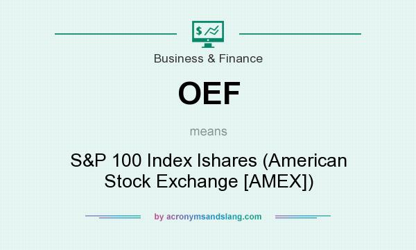 What does OEF mean? It stands for S&P 100 Index Ishares (American Stock Exchange [AMEX])