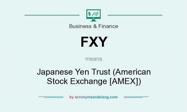 What does FXY mean? It stands for Japanese Yen Trust (American Stock Exchange [AMEX])