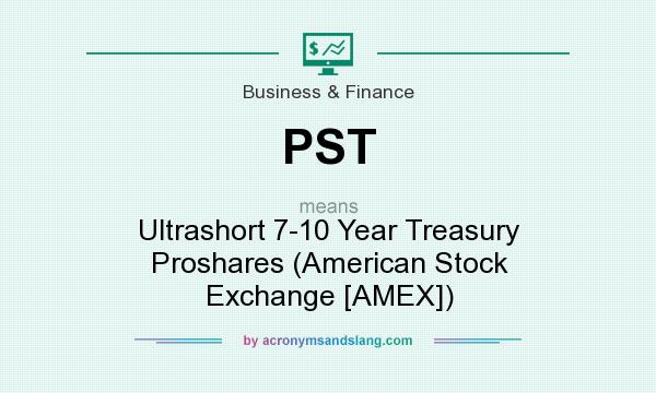 What does PST mean? It stands for Ultrashort 7-10 Year Treasury Proshares (American Stock Exchange [AMEX])