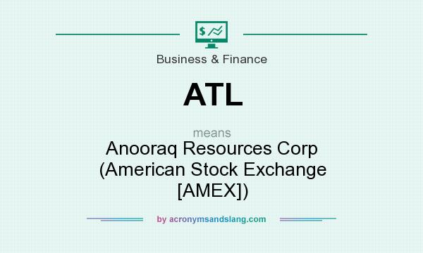 What does ATL mean? It stands for Anooraq Resources Corp (American Stock Exchange [AMEX])