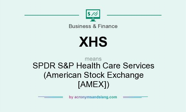 What does XHS mean? It stands for SPDR S&P Health Care Services (American Stock Exchange [AMEX])