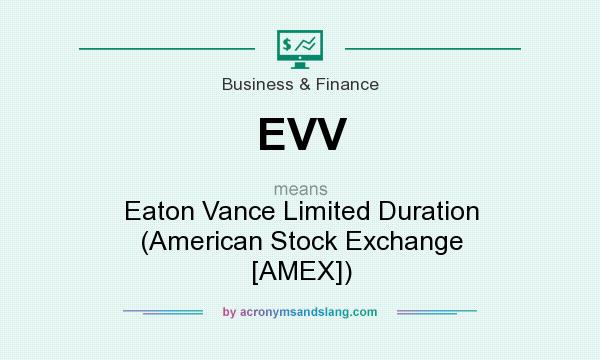 What does EVV mean? It stands for Eaton Vance Limited Duration (American Stock Exchange [AMEX])