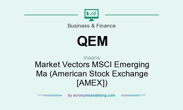 What does QEM mean? It stands for Market Vectors MSCI Emerging Ma (American Stock Exchange [AMEX])