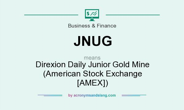 What does JNUG mean? It stands for Direxion Daily Junior Gold Mine (American Stock Exchange [AMEX])