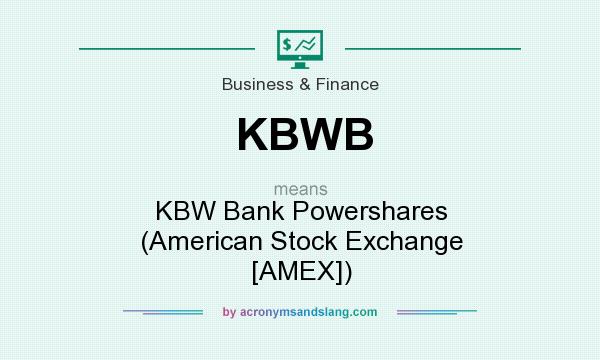 What does KBWB mean? It stands for KBW Bank Powershares (American Stock Exchange [AMEX])