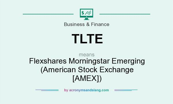What does TLTE mean? It stands for Flexshares Morningstar Emerging (American Stock Exchange [AMEX])