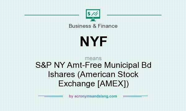 What does NYF mean? It stands for S&P NY Amt-Free Municipal Bd Ishares (American Stock Exchange [AMEX])