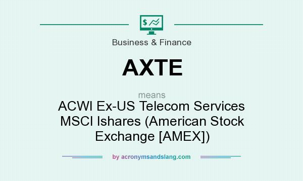 What does AXTE mean? It stands for ACWI Ex-US Telecom Services MSCI Ishares (American Stock Exchange [AMEX])