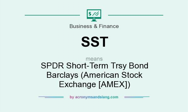 What does SST mean? It stands for SPDR Short-Term Trsy Bond Barclays (American Stock Exchange [AMEX])