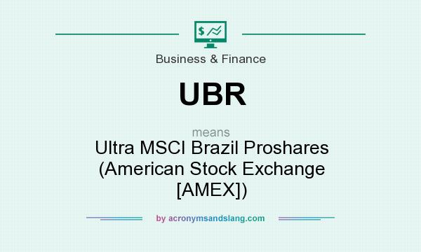 What does UBR mean? It stands for Ultra MSCI Brazil Proshares (American Stock Exchange [AMEX])