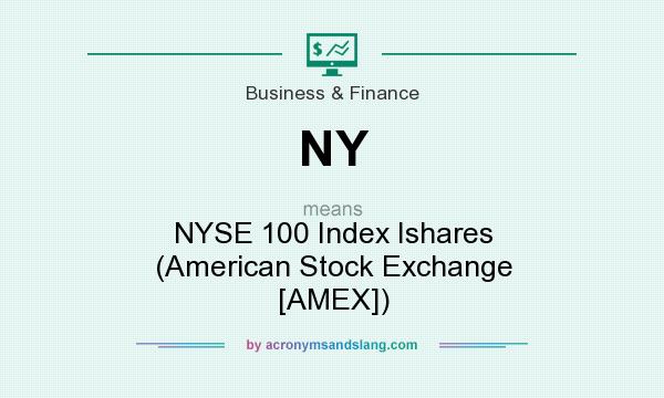 What does NY mean? It stands for NYSE 100 Index Ishares (American Stock Exchange [AMEX])