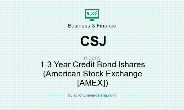 What does CSJ mean? It stands for 1-3 Year Credit Bond Ishares (American Stock Exchange [AMEX])