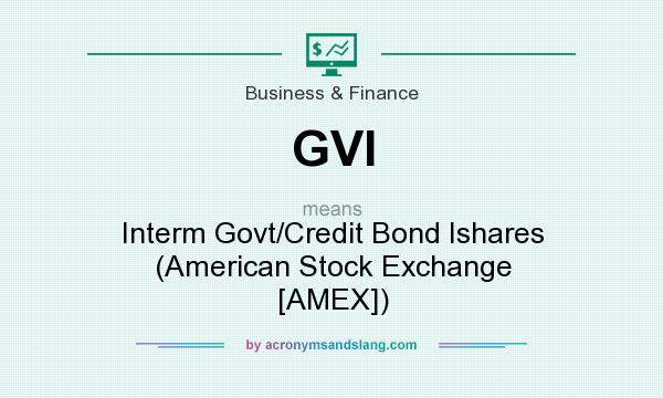 What does GVI mean? It stands for Interm Govt/Credit Bond Ishares (American Stock Exchange [AMEX])