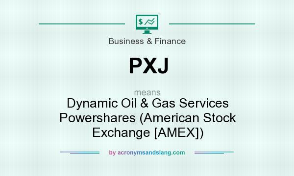 What does PXJ mean? It stands for Dynamic Oil & Gas Services Powershares (American Stock Exchange [AMEX])