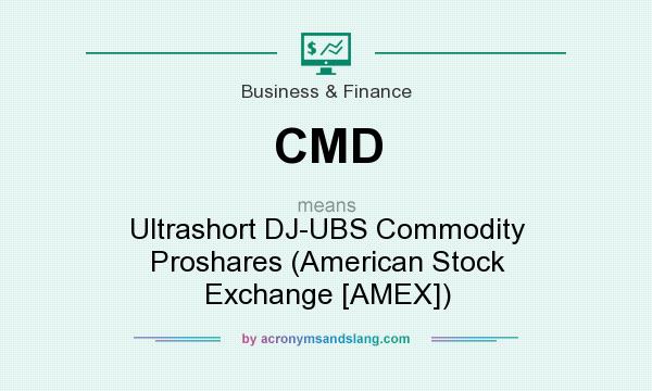 What does CMD mean? It stands for Ultrashort DJ-UBS Commodity Proshares (American Stock Exchange [AMEX])