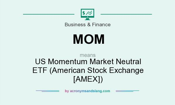 What does MOM mean? It stands for US Momentum Market Neutral ETF (American Stock Exchange [AMEX])