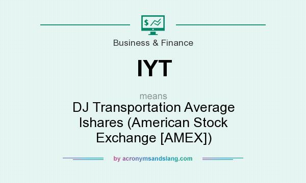What does IYT mean? It stands for DJ Transportation Average Ishares (American Stock Exchange [AMEX])