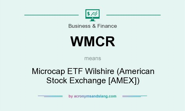 What does WMCR mean? It stands for Microcap ETF Wilshire (American Stock Exchange [AMEX])